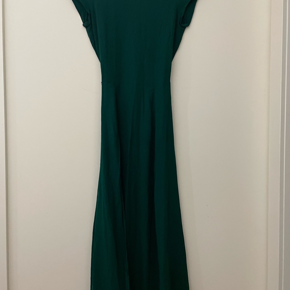 Reformation Gavin Backless Maxi Dress Emerald Green